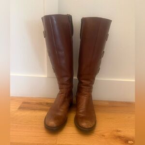 Ecco Hobart Brown Leather Riding Boots